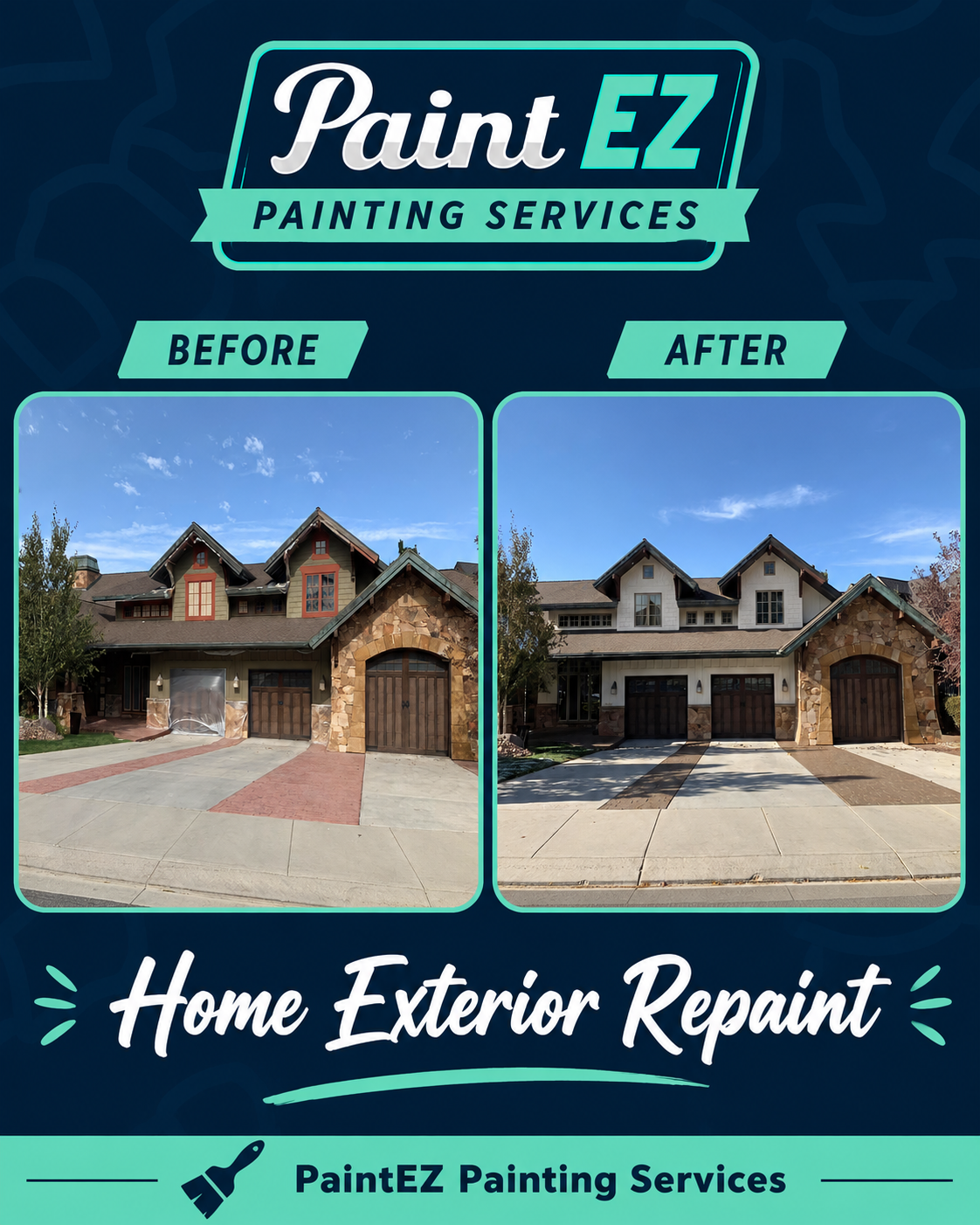 Exterior painting work from Morgan Remodeling preferred trade partner — home exterior repaint